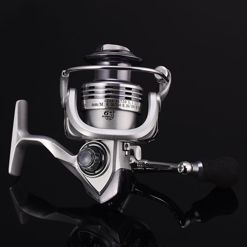 熱銷銀灰色品質(zhì)釣魚線輪海釣旋轉(zhuǎn)魚線輪